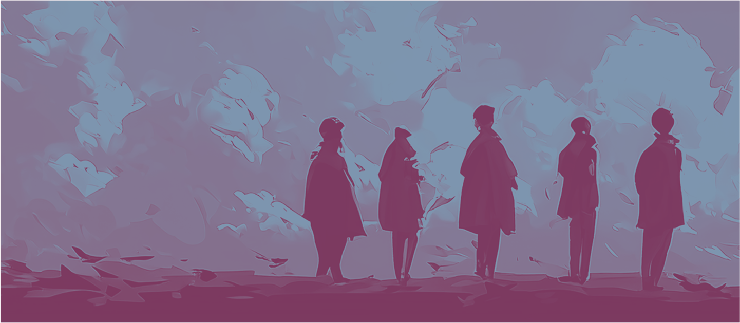 groupe d'individus qui regardent dans la même direction